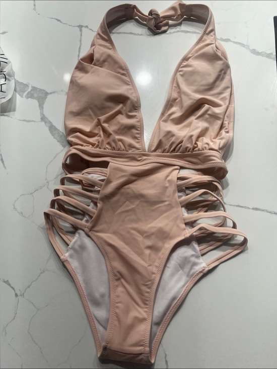 vira Other - Aritzia Women's Halter One-Piece Swimsuit in Blush Nude